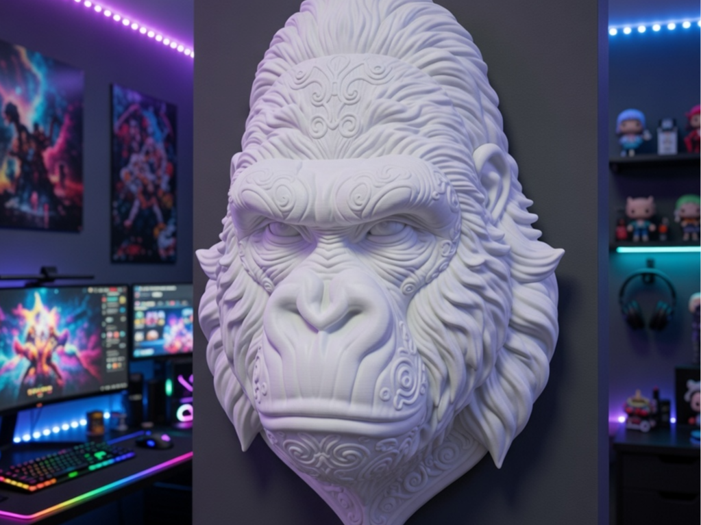 Amazing Gorilla Head Wall Mount