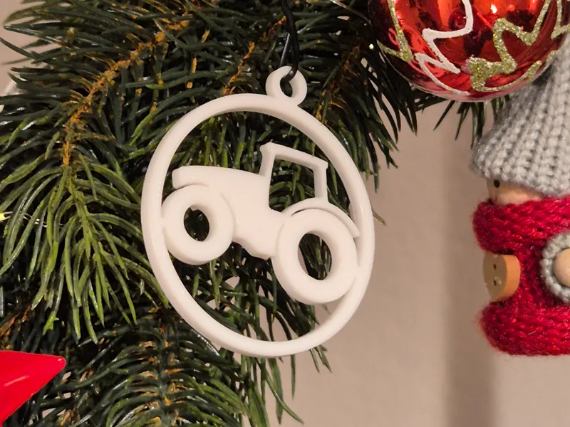 Tractor ornament (Christmas)