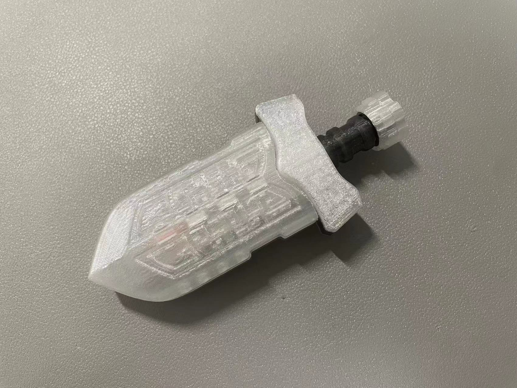Edc antik stil han kılıç şekli manyetik itme kartı + kuyruk tekerlek versiyonu