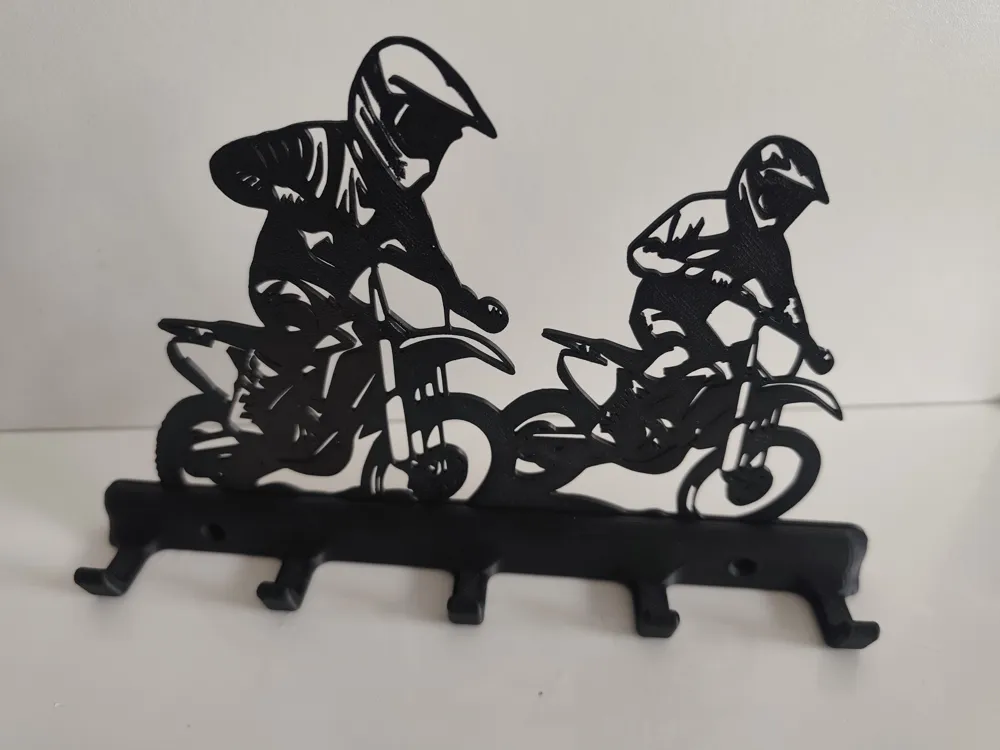 Motocross Key Rack / Hanger - Free 3D Print Model - MakerWorld
