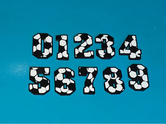 Soccer Ball Numbers 0-9 Earrings