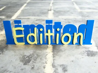 Limited Edition - Lettering - Free 3D Print Model - MakerWorld