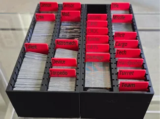 X-Wing TMG 1.0 Damage/Upgrade Card Box w/ Dividers