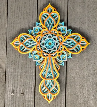 Mandala Wall Cross