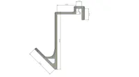 Door width 43mm, notch 10mm