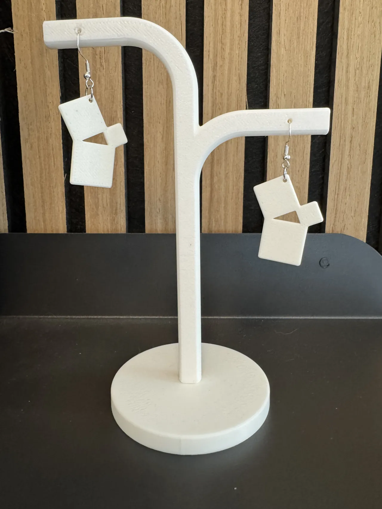 Pythagorean Theorem earrings, math jewelry view 3