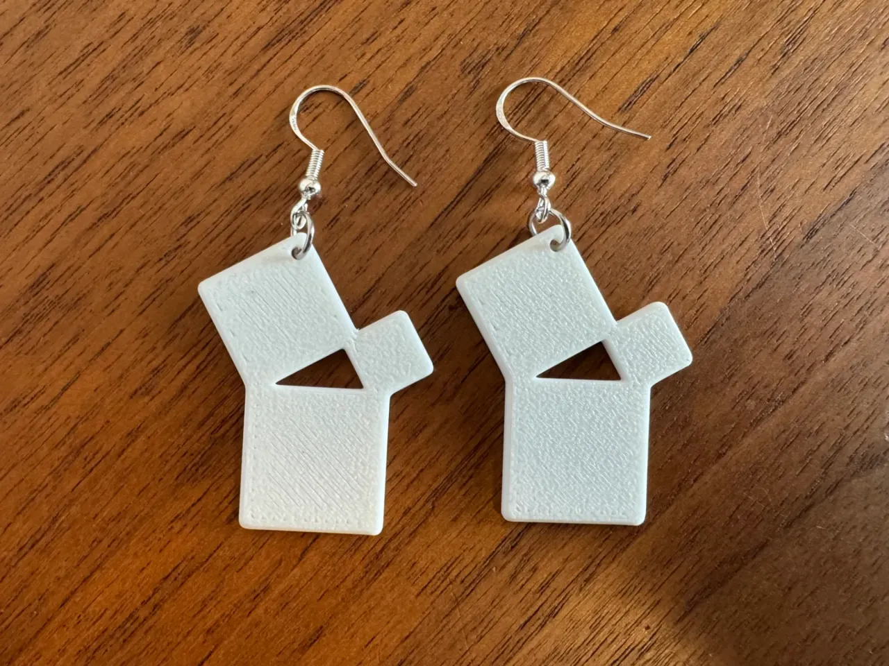 Pythagorean Theorem earrings, math jewelry view 2
