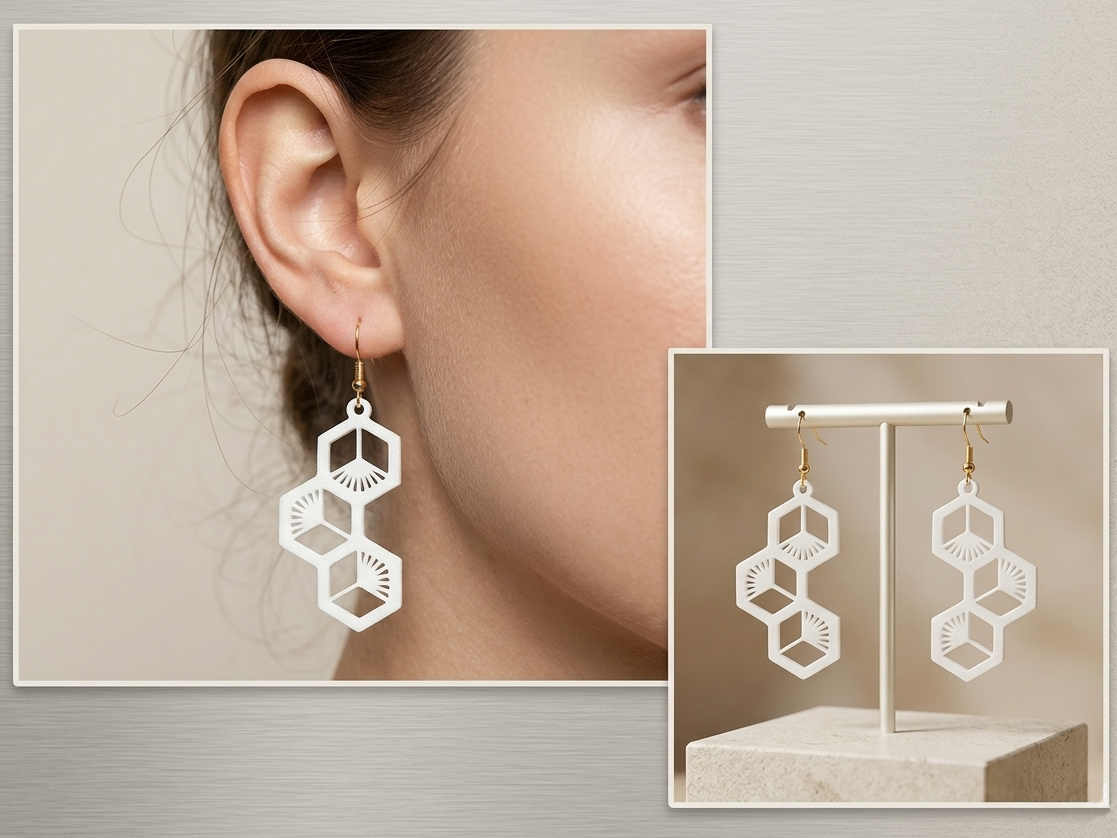 Elegant Earrings - Quick Gift & Easy Print