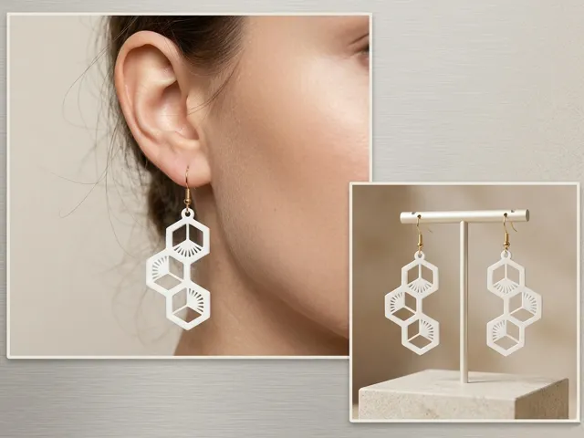 Elegant Earrings - Quick Gift & Print - Model #03