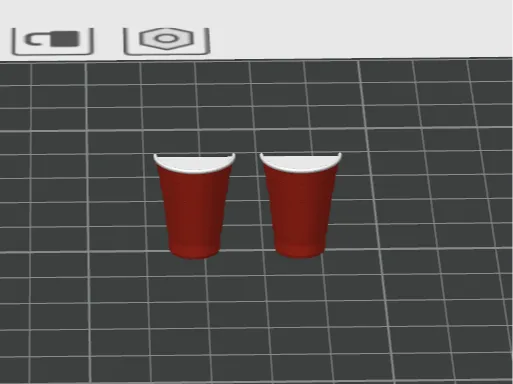 Red Solo Cup Stud Earrings