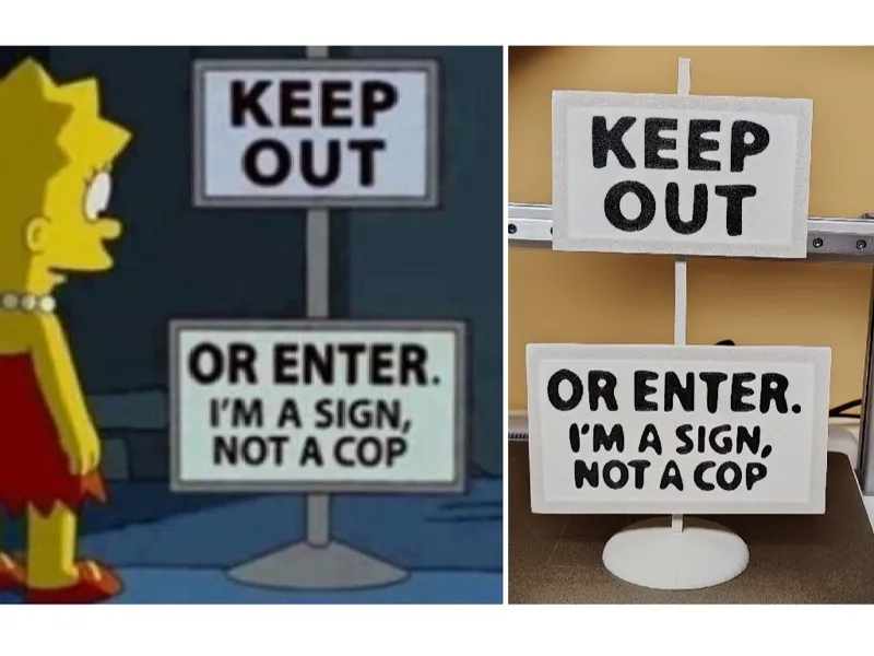 Simpsons Keep Out Sign ( AMS )