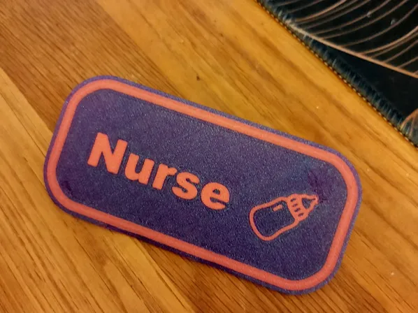 Baby Nurse Tag with holder