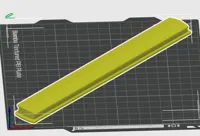 V2 - 10" inch Rail for 60x10x3mm Flat Magnets PETG