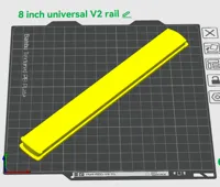 V2 - 8" inch Rail - Blank No Holes for Magnets PETG