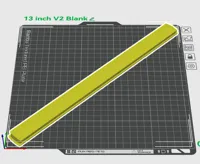 V2 - 13" inch Rail - Blank No Holes for Magnets PETG