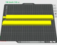 V2 - 18" inch Rail - Blank No Holes for Magnets PETG