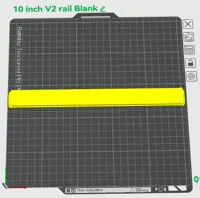 V2 - 10" inch Rail - Blank No Holes for Magnets PETG