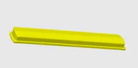 V2 - 6" inch Rail - Blank No Holes for Magnets PETG