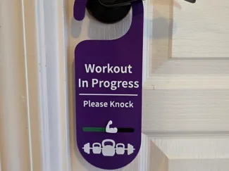 Workout Door Hanger Sign