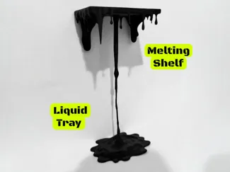 Melting Shelf with Liquid Tray - No supports