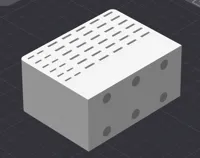 0.2mm layer, 2 walls, 15% infill (Threaded insert holes)
