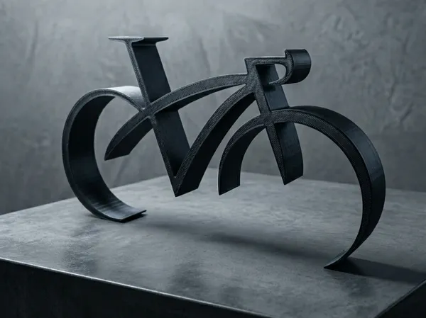 Sculpture vélo minimaliste