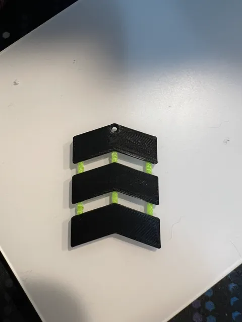 Articulated Chevron Earrings - TPU joints view 2