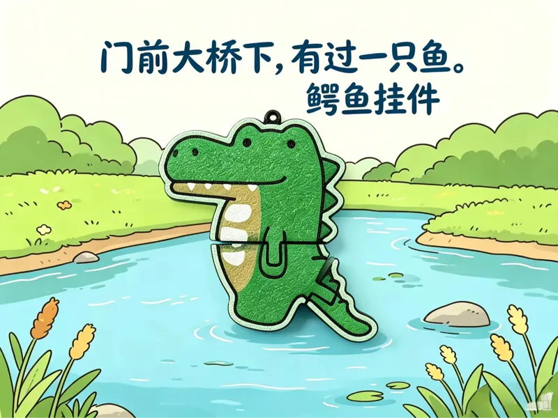 甩尾小鳄鱼挂件