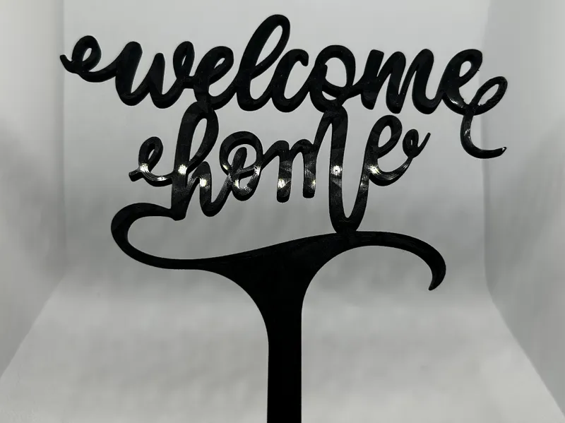 welcome home cake topper