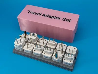 Travel Power Adapter Storage Box (12 Socket Types)
