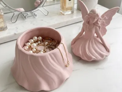 Garden Fairy Jewelry Box & Secret Keepsake Jar
