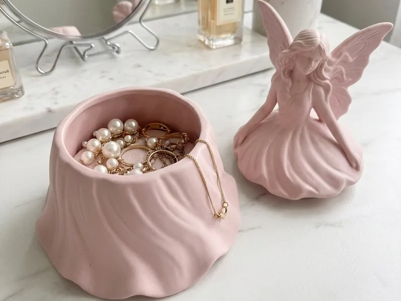 Garden Fairy Jewelry Box & Secret Keepsake Jar