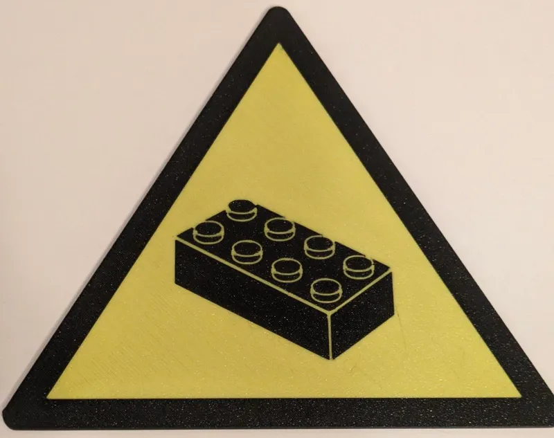 Warning Sign Building Bricks