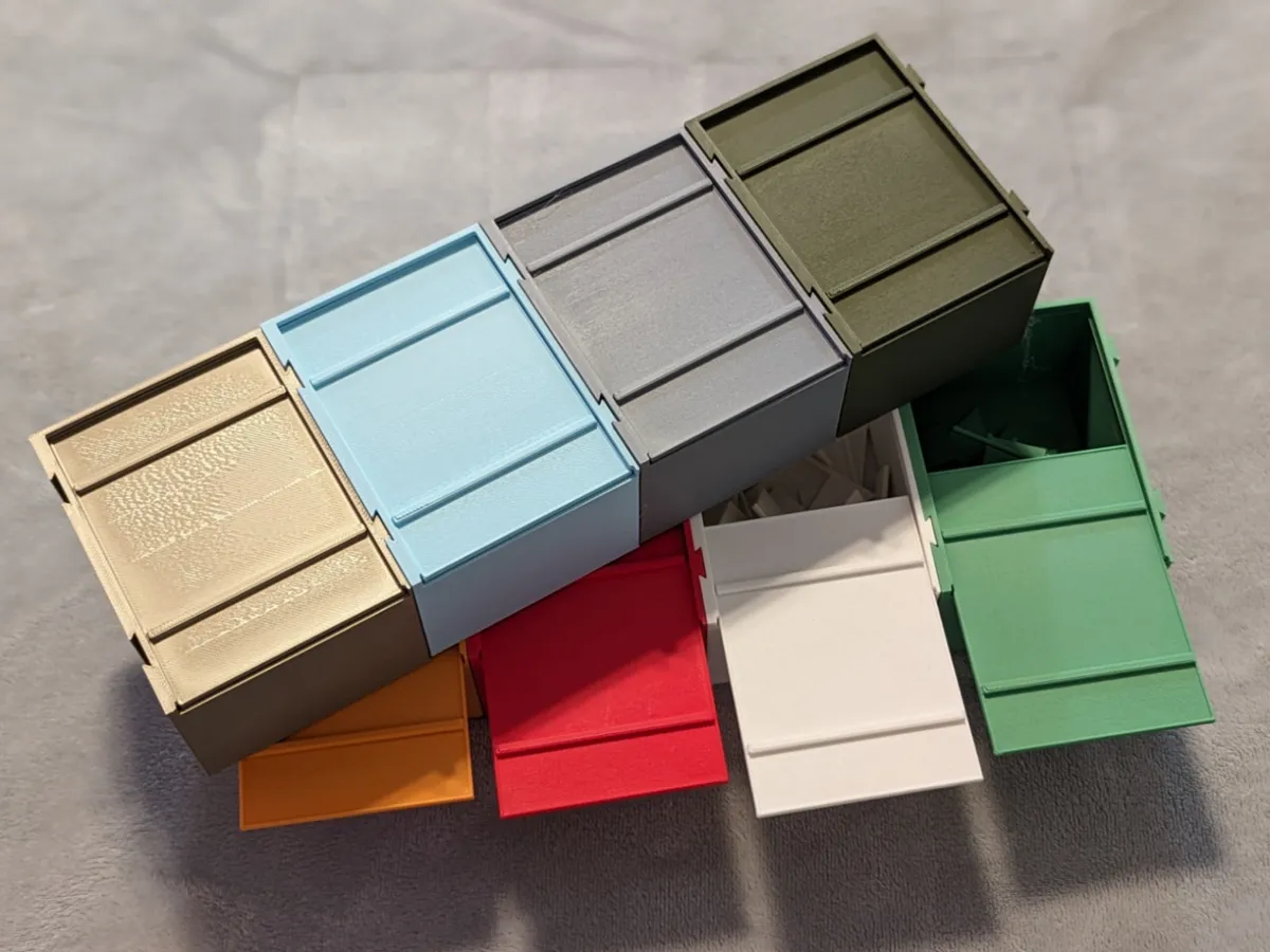 Boîte modulaire à couvercle coulissant