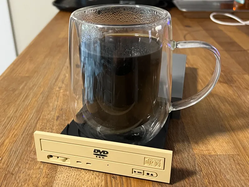 DVD-ROM Coffee Mug Holder