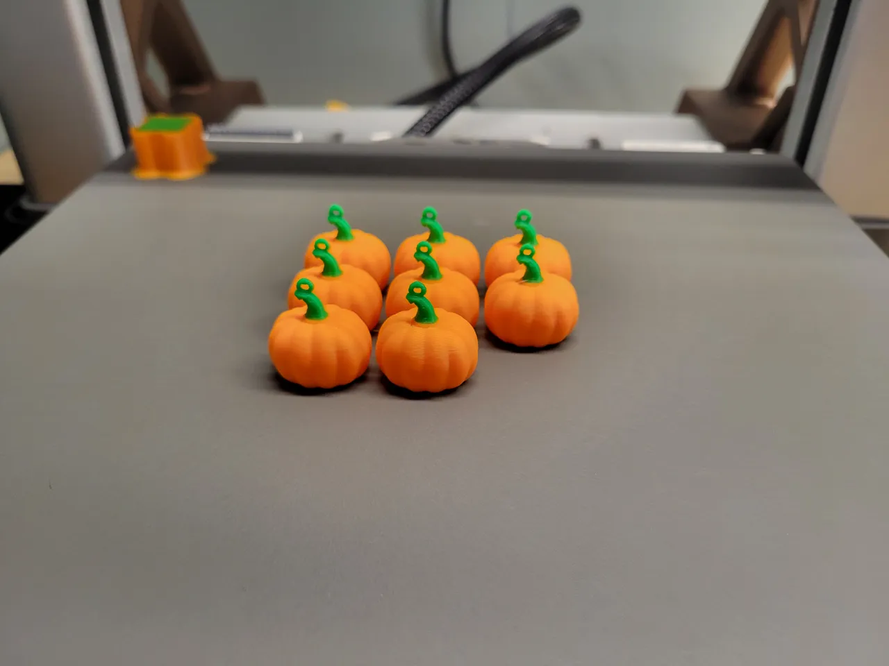 Pumpkin earrings view 2