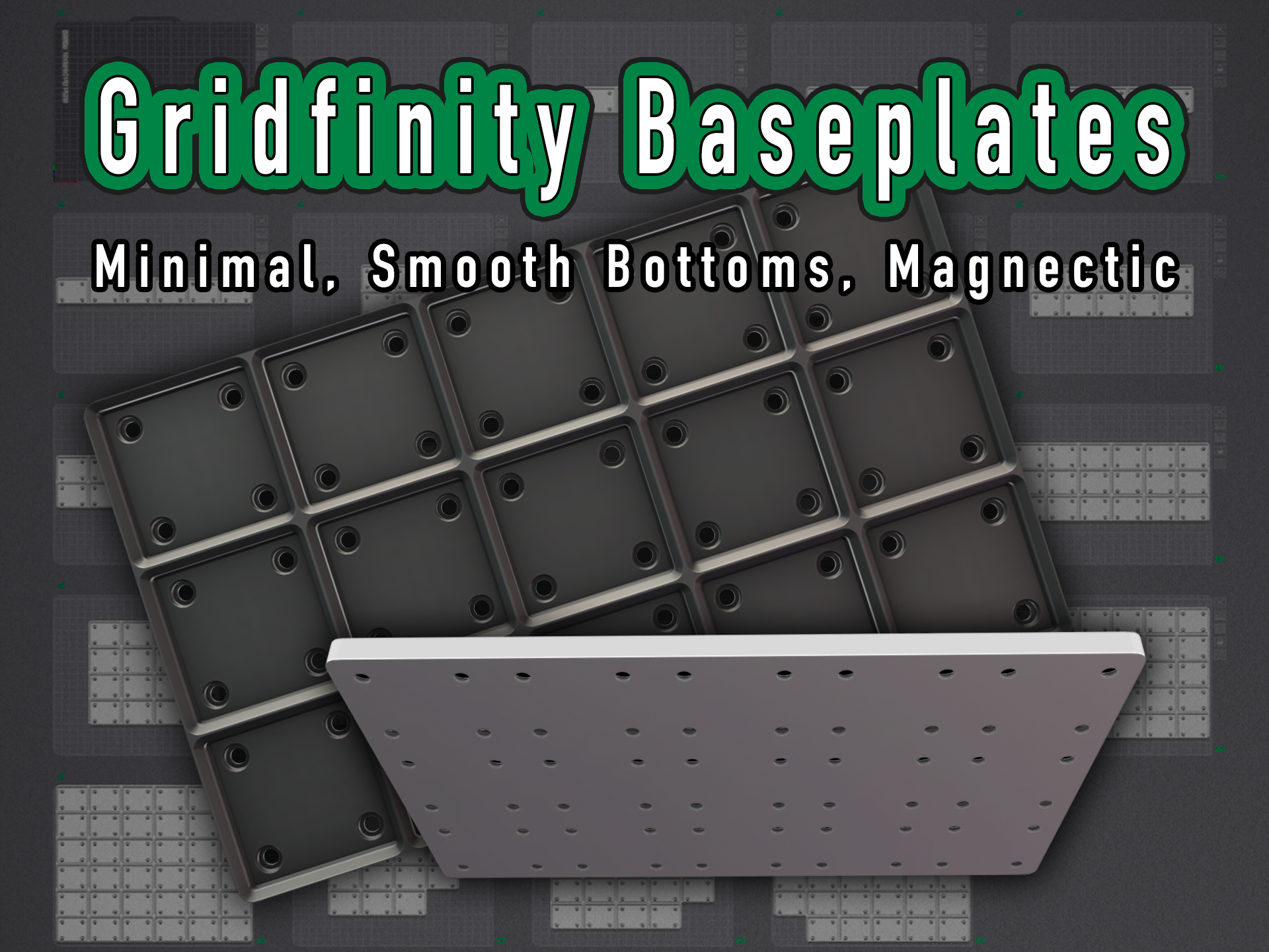 Gridfinity Baseplates - Minimal Magnetic