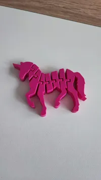 Licorne flexible articulée (remix multicolore AMS) — photo 4