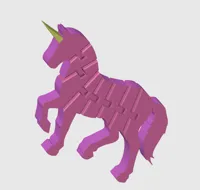Licorne flexible articulée (remix multicolore AMS) — photo 1