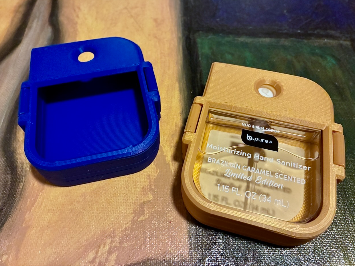 b•pure Dollar Tree sanitizer case, print in place
