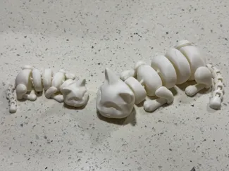 Sleepy cat and sleepy kitten: articulated cats
