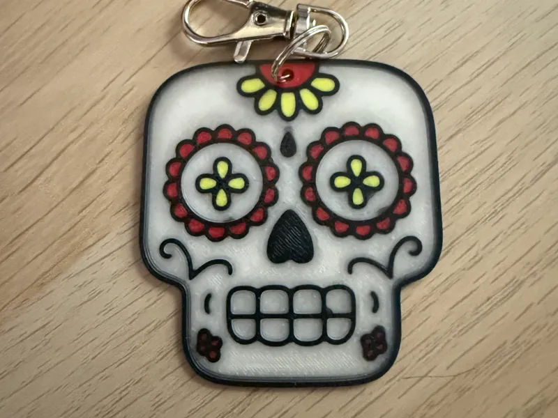 Sugar Skull Keychain