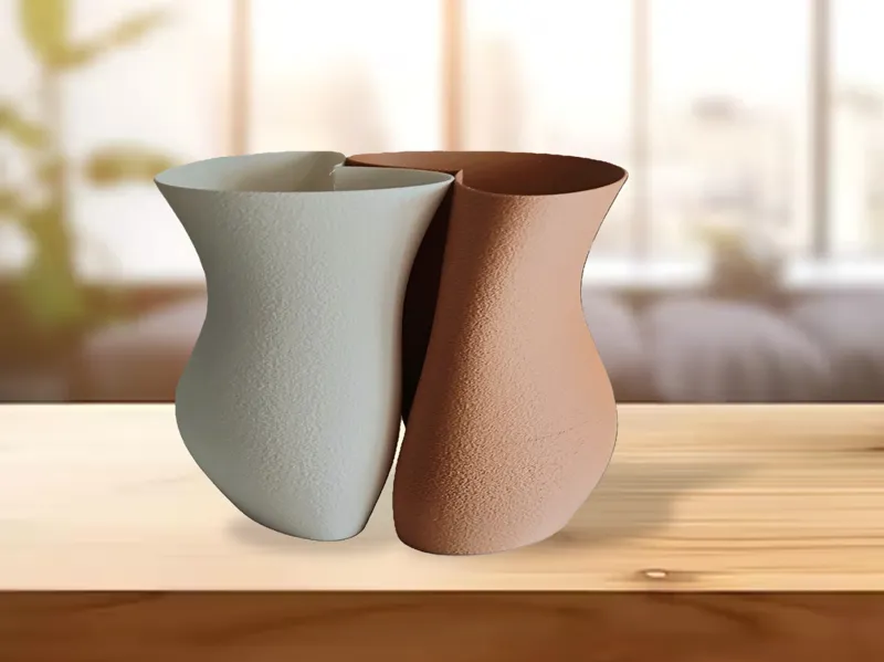 double heart vase rotated