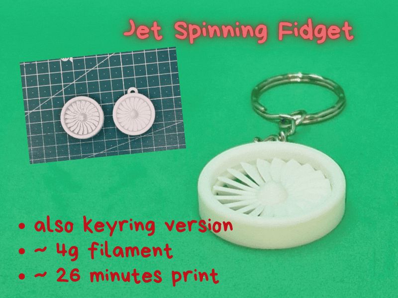 Jet Spinning Fidget Keyring: Your Tiny Turbine