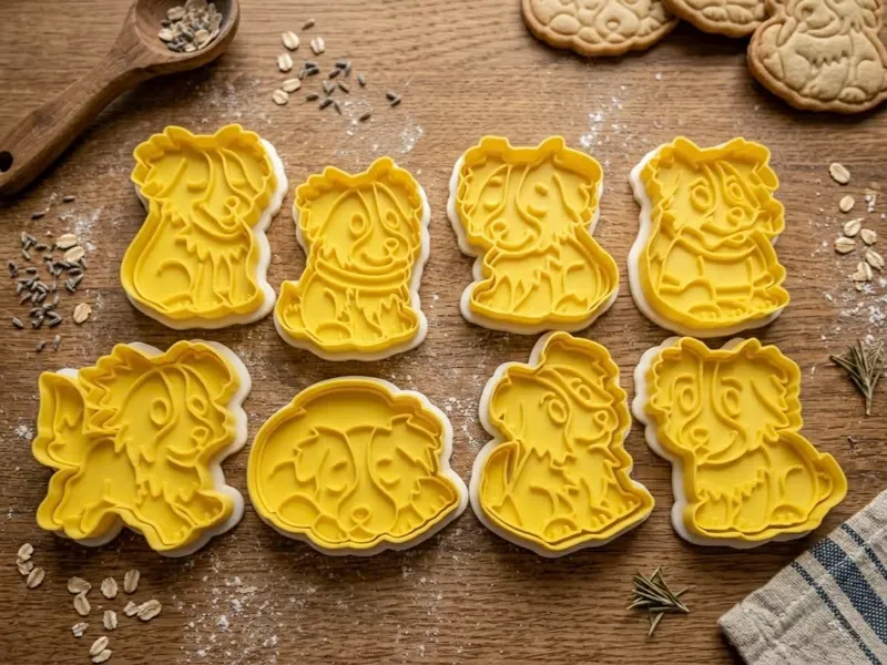dog bordel collie cutter cookie