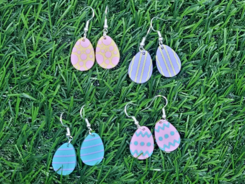 Easter Egg Earrings Set of Four