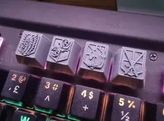 Attack on Titan Key Caps of all Corps