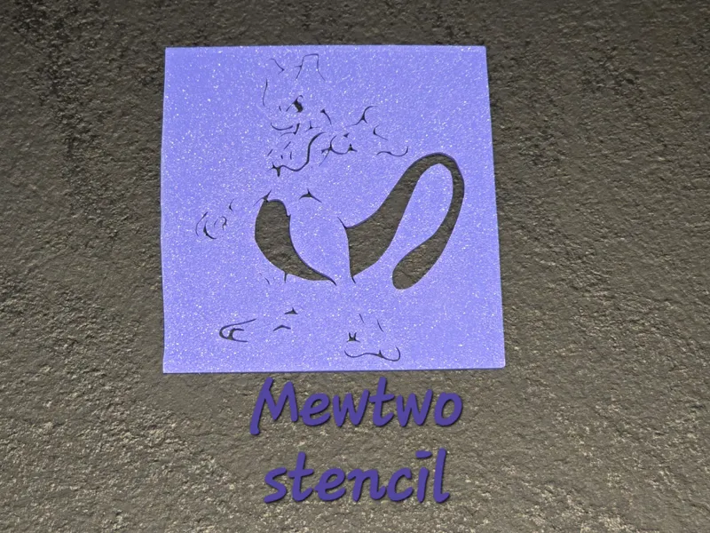 Stencil per disegnare Pokemon Mewtwo Bambini
