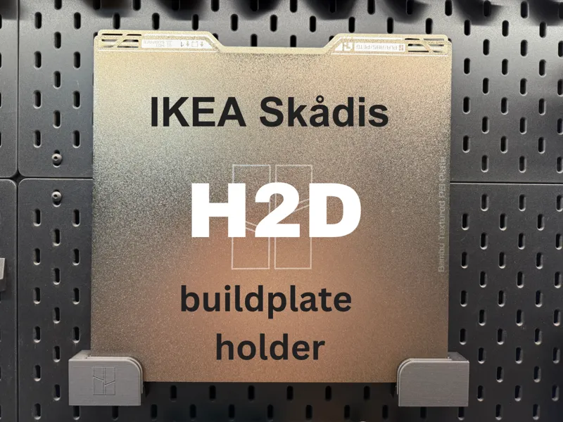 Ikea Skadis H2S / H2D buildplate holder