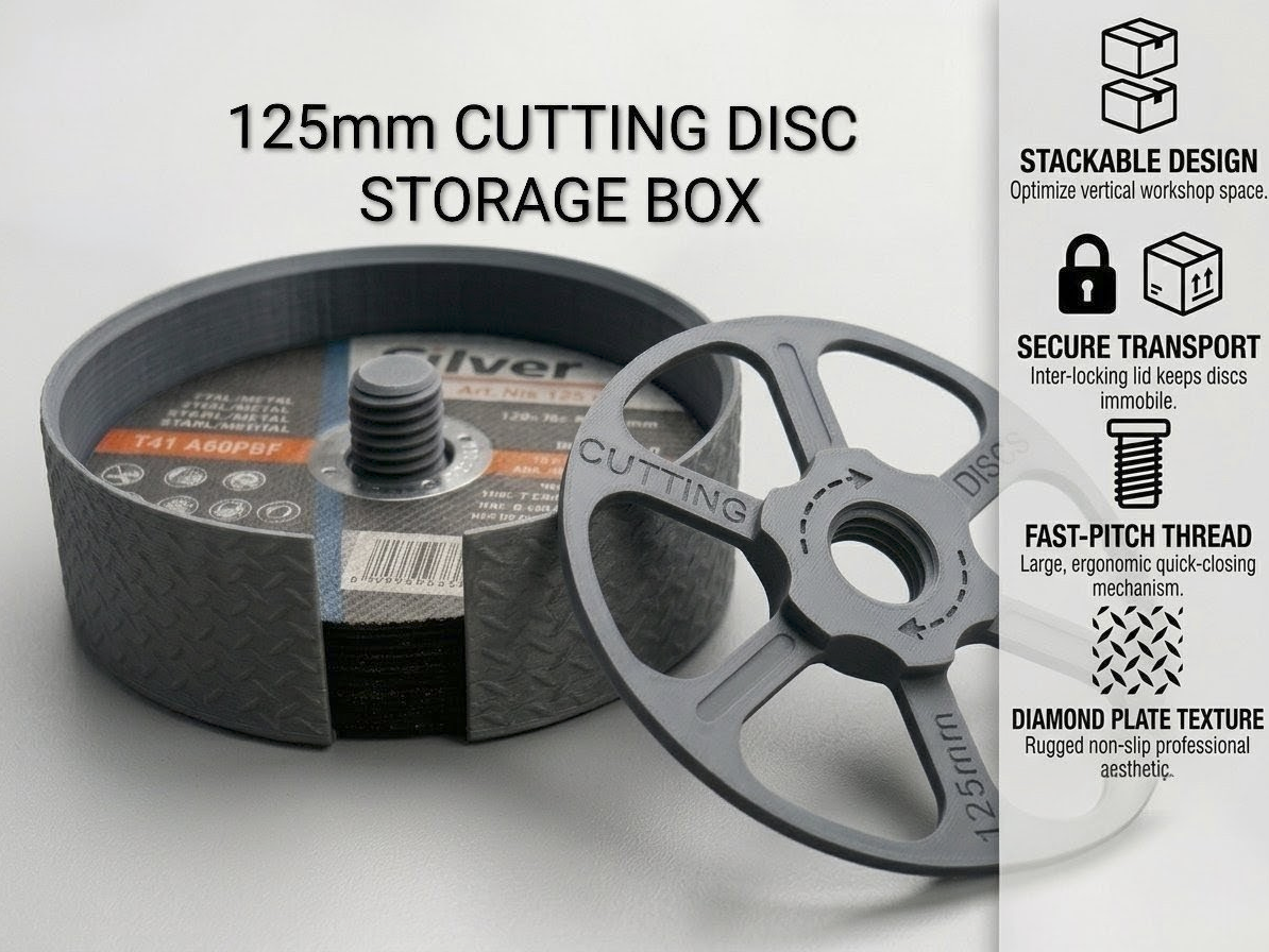 125mm (5 inch) Cutting Disc Storage Box / improved
